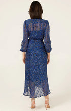 Load image into Gallery viewer, Sacha Drake - Shona Midi Wrap Dress - Cobalt Pink