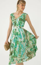 Load image into Gallery viewer, Sacha Drake - Stefania Midi Dress - Green Turquoise