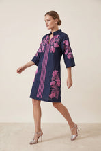Load image into Gallery viewer, Lola - Allegra Satin Veronika Dress - Navy/Pink