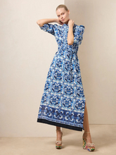 Load image into Gallery viewer, Lola - Mary Cotton Maxi Dress - Margaret Navy