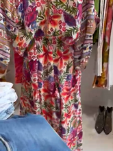 Load image into Gallery viewer, Lola - Palazzo Hibiscus Wide Leg Silk Pant