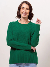 Load image into Gallery viewer, See Saw - Lattice Knit Sweater - Green
