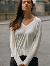 Load image into Gallery viewer, Mos Mosh - Tani V-Neck Knit - Ecru