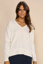 Load image into Gallery viewer, Mos Mosh - Tani V-Neck Knit - Ecru