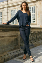Load image into Gallery viewer, Mos Mosh - Tani V-Neck Knit - Salute Navy