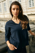 Load image into Gallery viewer, Mos Mosh - Tani V-Neck Knit - Salute Navy