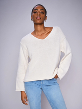 Load image into Gallery viewer, Mos Mosh - Bine LS V-Neck Knit - Ecru