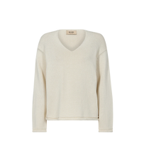 Load image into Gallery viewer, Mos Mosh - Bine LS V-Neck Knit - Ecru