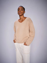 Load image into Gallery viewer, Mos Mosh - Bine LS V-Neck Knit - Sesame
