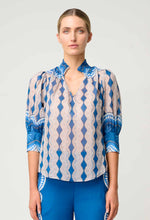 Load image into Gallery viewer, Once Was - Oleander Placement Blouse - Marrakech Topaz