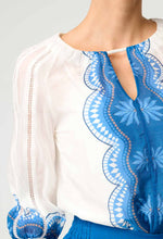 Load image into Gallery viewer, Once Was - Sakina Placement Blouse - Ivory Jade