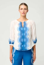Load image into Gallery viewer, Once Was - Sakina Placement Blouse - Ivory Jade