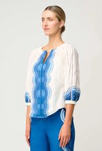 Load image into Gallery viewer, Once Was - Sakina Placement Blouse - Ivory Jade
