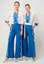 Load image into Gallery viewer, Once Was - Sakina Placement Blouse - Ivory Jade