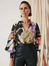 Load image into Gallery viewer, Once Was - Colette Silk Blouse - Tangled Blossom