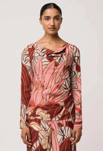 Load image into Gallery viewer, Once Was - Serene Gold Stretch Print Top - Cathedral Botanic