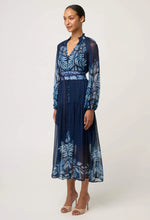 Load image into Gallery viewer, Once Was - Sloane Viscose Chiffon Dress - Moonlit Batik