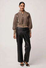 Load image into Gallery viewer, Once Was - Jeanne Bomber Jacket - Tan Chevron