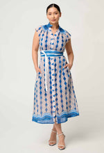Load image into Gallery viewer, Once Was - Rimal Cotton Maxi Dress - Marrakech Topaz