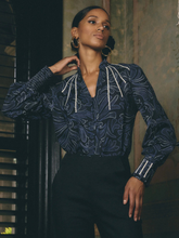 Load image into Gallery viewer, Once Was - Adela Embroidered Linen Viscose Blouse - Altamira