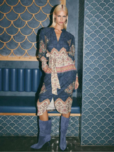 Load image into Gallery viewer, Once Was - Phoenix Curved Dress - Oriental Print