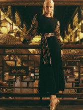 Load image into Gallery viewer, Once Was - Empress Wool Dress - Black/Winter Floral