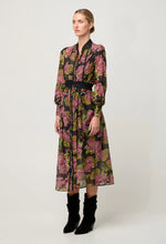 Load image into Gallery viewer, Once Was - Esmeralda Cotton Silk Dress - Winter Granadilla