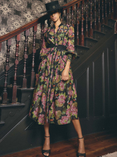 Load image into Gallery viewer, Once Was - Esmeralda Cotton Silk Dress - Winter Granadilla