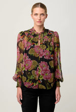 Load image into Gallery viewer, Once Was - Estrella Braided Neck Blouse - Winter Granadilla