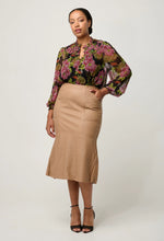 Load image into Gallery viewer, Once Was - Estrella Braided Neck Blouse - Winter Granadilla