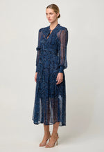 Load image into Gallery viewer, Once Was- Solana Viscose Chiffon Midi Dress - Altamira