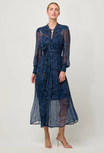 Load image into Gallery viewer, Once Was- Solana Viscose Chiffon Midi Dress - Altamira