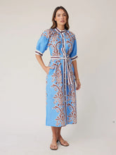 Load image into Gallery viewer, State Of Embrace - Robe Dress - Blue Deco Stripe