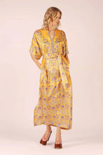 Load image into Gallery viewer, Lola - Aria Pink Blue Norman Satin Dress