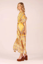 Load image into Gallery viewer, Lola - Aria Pink Blue Norman Satin Dress