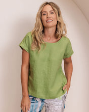 Load image into Gallery viewer, See Saw - Linen Cap Sleeve Button Top