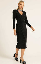 Load image into Gallery viewer, Sacha Drake - Cassieopeia Dress - Black Gold Lurex