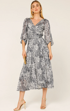 Load image into Gallery viewer, Sacha Drake - Florentine Wrap Dress - Navy/White Floral