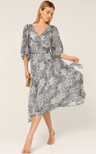 Load image into Gallery viewer, Sacha Drake - Florentine Wrap Dress - Navy/White Floral
