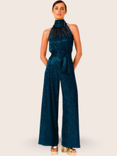 Load image into Gallery viewer, Sacha Drake - Marble Sky Jumpsuit - Turquoise Lurex