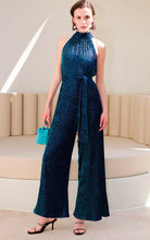 Load image into Gallery viewer, Sacha Drake - Marble Sky Jumpsuit - Turquoise Lurex