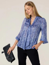 Load image into Gallery viewer, Sacha Drake - Mountain Blue Bird Blouse - Periwinkle Flower