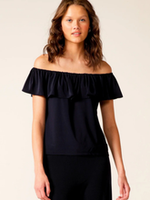 Load image into Gallery viewer, Sacha Drake - Off Shoulder Frill Top - Navy