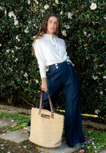 Load image into Gallery viewer, Ladli | Linen Palazzo Pant | Navy