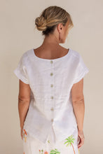 Load image into Gallery viewer, See Saw - Linen Cap Sleeve Button Top