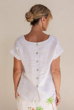 Load image into Gallery viewer, See Saw - Linen Cap Sleeve Button Top