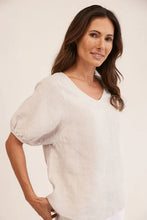 Load image into Gallery viewer, See Saw - Linen V Neck Swing Top - Flax
