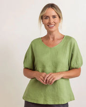 Load image into Gallery viewer, See Saw - Linen V Neck Swing Top
