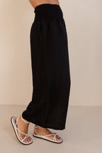 Load image into Gallery viewer, See Saw - Linen Shirred Pant - Black