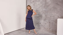 Load image into Gallery viewer, See Saw - Bias Slip Skirt - Navy
